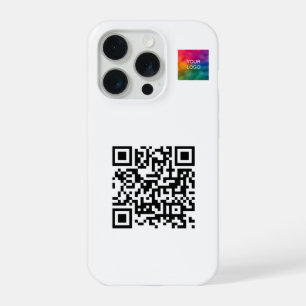 Elegant Modern QR Code Upload Logo Template iPhone 15 Pro Case
