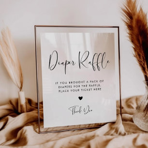 Elegant & Modern Raffle sign