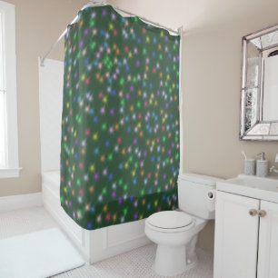 Elegant Modern Rainbow colourful gradient Star Shower Curtain