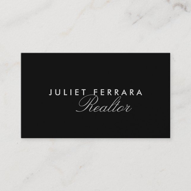 Elegant Modern Realtor - High End Business Card (Front)