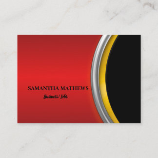 ELEGANT MODERN RED BLACK CORPORATE PROFESSIONAL BUSINESS CARD