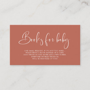 Elegant & Modern Red clay Book request card