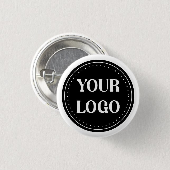 elegant, modern, refined, & editable.  3 cm round badge (Front & Back)