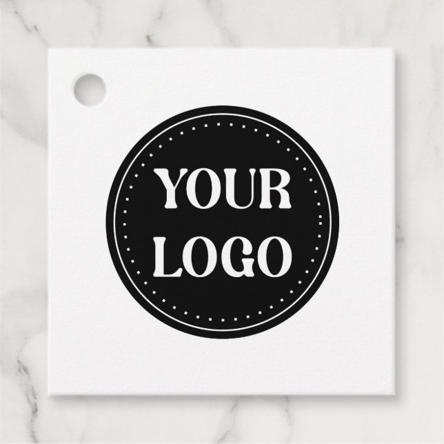 elegant, modern, refined, & editable.  favour tags (Front)