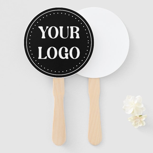 elegant, modern, refined, & editable.  hand fan (Front and Back)