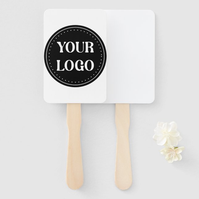 elegant, modern, refined, & editable.  hand fan (Front and Back)