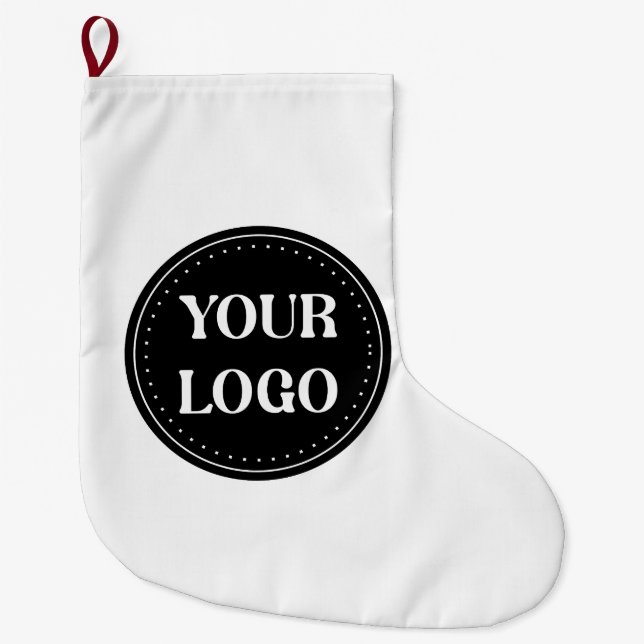 elegant, modern, refined, & editable.  large christmas stocking (Front)