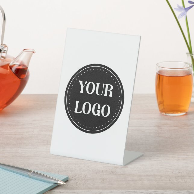 elegant, modern, refined, & editable.  pedestal sign (In SItu)
