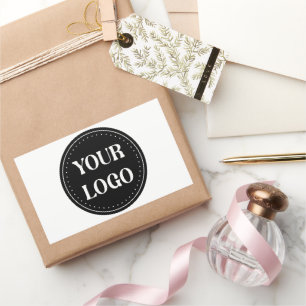 elegant, modern, refined, & editable.  rectangular sticker