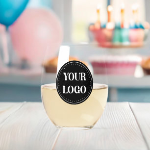 elegant, modern, refined, & editable.  stemless wine glass