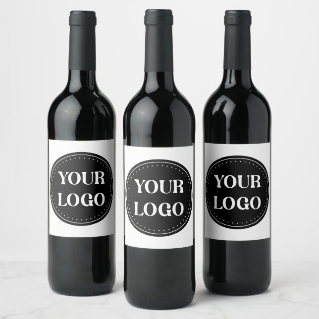 elegant, modern, refined, & editable.  wine label (Bottles)