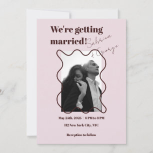 Elegant Modern Retro Photograph Wedding Invitation