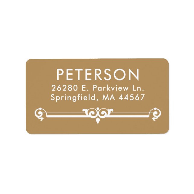 Elegant Modern Return Address Labels (Front)