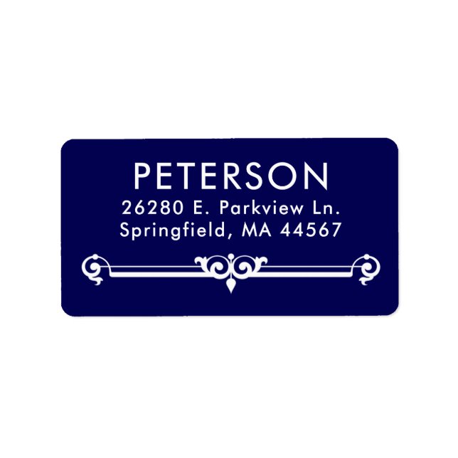 Elegant Modern Return Address Labels (Front)