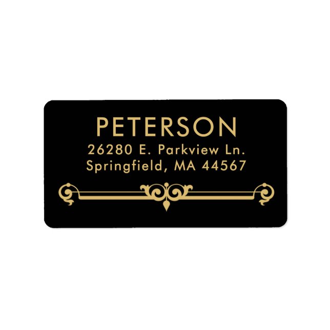 Elegant Modern Return Address Labels (Front)