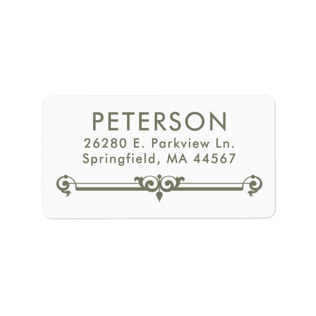 Elegant Modern Return Address Labels (Front)