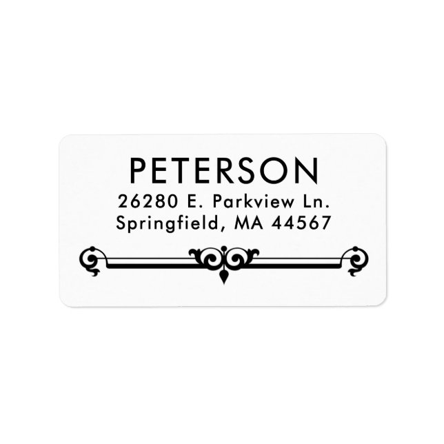Elegant Modern Return Address Labels (Front)