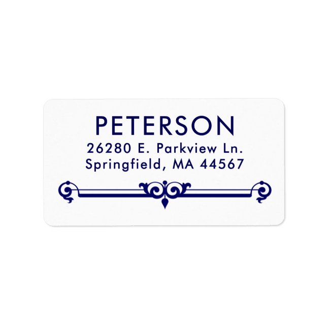 Elegant Modern Return Address Labels (Front)