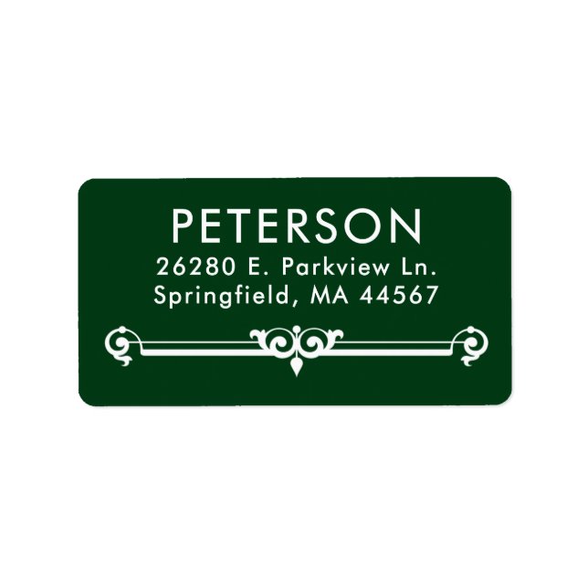 Elegant Modern Return Address Labels (Front)