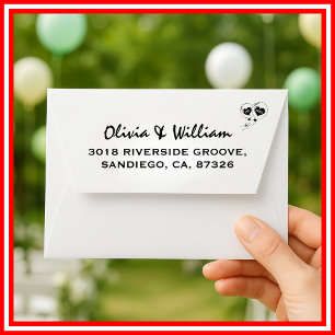 Elegant Modern Return Address Minimalist Wedding Self-inking Stamp