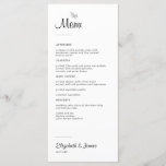 Elegant Modern Rustic Wedding Menu<br><div class="desc">Elegant Modern Rustic Wedding Menu. Tap 'customise further' to adjust font size if necessary.</div>