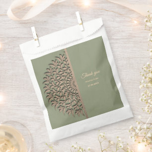 Elegant Modern Sage green & gold classic mandala F Favour Bag