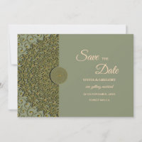 Elegant Modern Sage green & gold classic mandala
