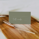 Elegant & modern sage green wedding place card<br><div class="desc">A modern typography and a trendy sage green colour for your wedding stationery: choose this simple and elegant wedding suite. Fully customisable: you can change the background as well as the text colour as you like.</div>