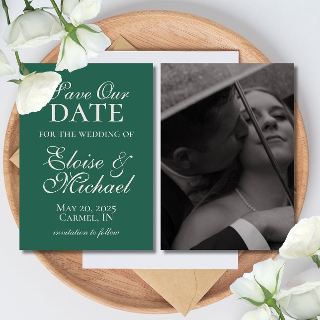 Elegant Modern Sage Green Wedding Save the Date (Modern Elegant Sage Green Wedding Suite Theme with options to personalize for your special day.)