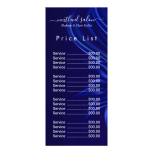 Elegant Modern Salon Price List Rack Card