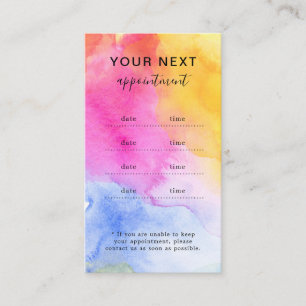 Elegant Modern Salon Spa Appointment Reminder Card