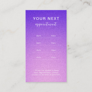 Elegant Modern Salon Spa Appointment Reminder Card