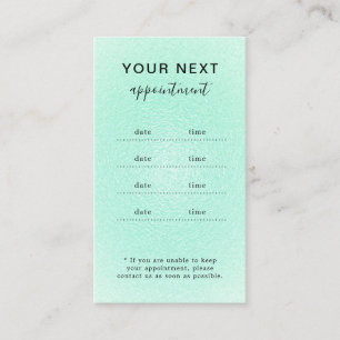 Elegant Modern Salon Spa Appointment Reminder Card