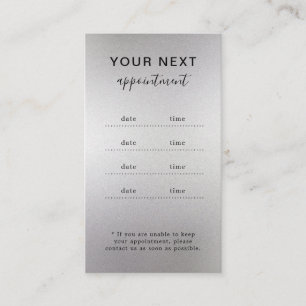 Elegant Modern Salon Spa Appointment Reminder Card