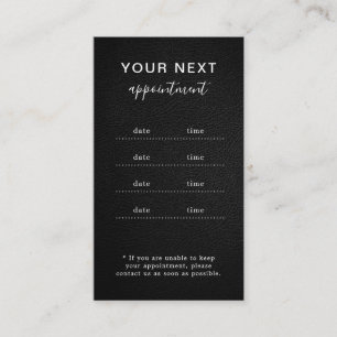 Elegant Modern Salon Spa Appointment Reminder Card