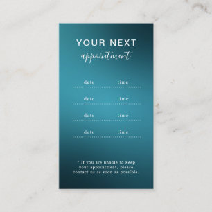 Elegant Modern Salon Spa Appointment Reminder Card