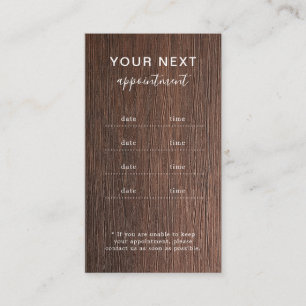 Elegant Modern Salon Spa Appointment Reminder Card
