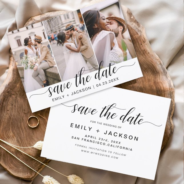 Elegant Modern Save the Date 3 Photo  (Creator Uploaded)