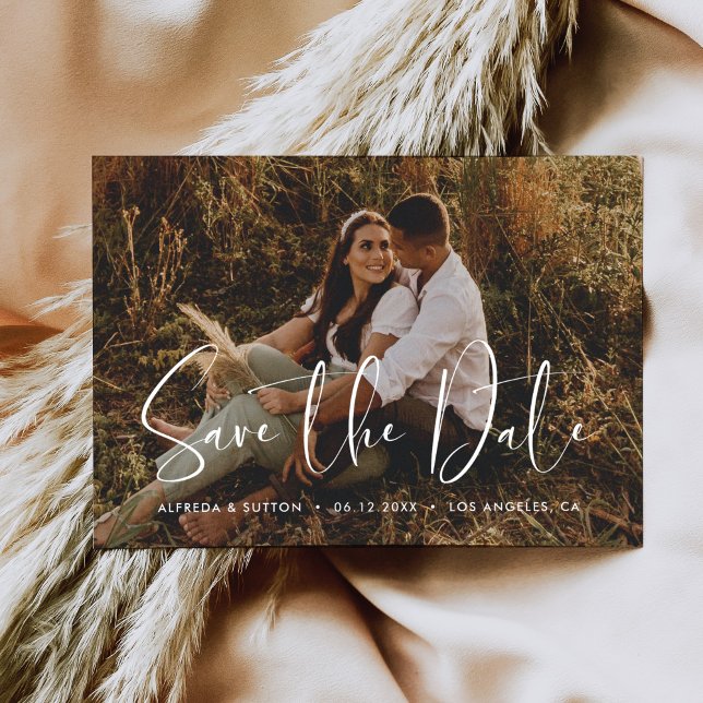 Elegant & modern Save the Date photo card (Creator Uploaded)