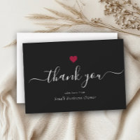 Elegant Modern Script Chic Red Heart Business