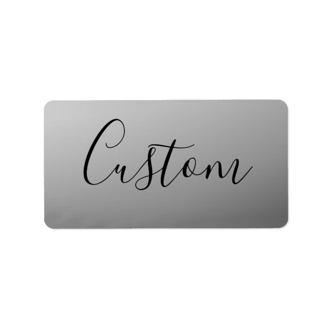 Elegant Modern Script Editable Black Text Writing Label (Front)