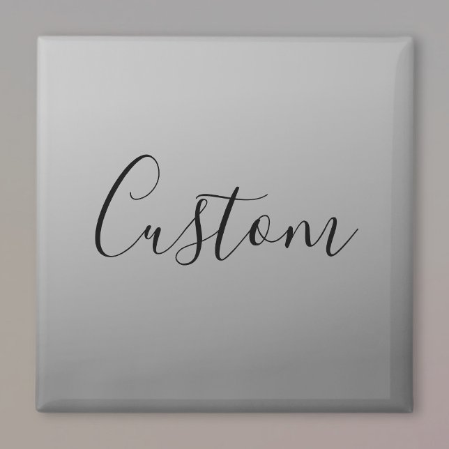 Elegant Modern Script Editable Black Text Writing Magnet (Creator Uploaded)