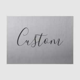 Elegant Modern Script Editable Black Text Writing Tissue Paper