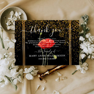 Elegant Modern Script Funeral Thank You Card