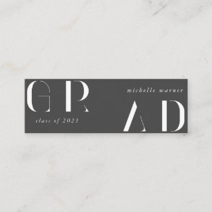 elegant modern script graduation name card