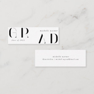 elegant modern script graduation name card