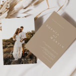 Elegant Modern Script Photo Classic Wedding Invita Invitation<br><div class="desc">Designed to coordinate with for the «Modern Classic» Wedding Invitation Collection. To change details,  click «Personalise». View the collection link on this page to see all of the matching items in this beautiful design or see the collection https://bit.ly/3H2bCfh</div>