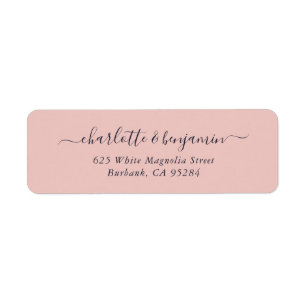 Elegant Modern Script Return Address Label