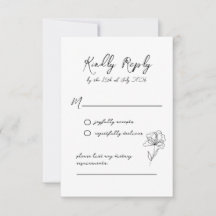 Elegant Modern Script Wedding Response Card