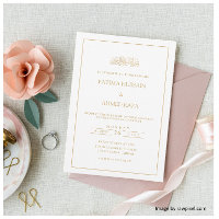 Elegant Modern Script White Islamic Muslim Wedding